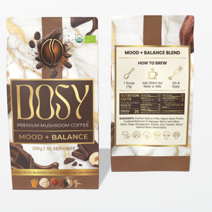 Organic Nootropic Coffee for Mood and Balance - 30 Servings Non-GMO